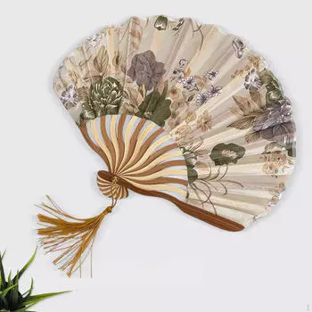 Цветочный ручной веер для элегантных мероприятий и праздников style B