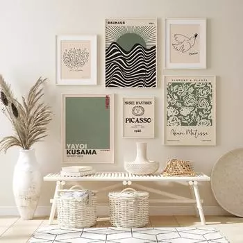 Цветочный рынок настенное искусство Абстрактная картина маслом Анри Матисс Пикассо Плакат 21cm30cm NoFrame