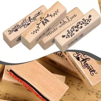 Цветочный штамп для скрапбукинга, рукописный свадебный поделки, красивый дизайн, деревянный резиновый цветок, кружевной штамп, украшение