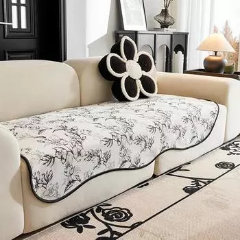 Цветочный синель неправильной формы, коврик для дивана, Нескользящий чехол для дивана в гостиной, прямой ряд, полотенце, не царапается 70*70cm