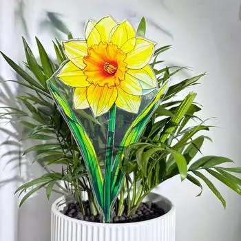 Цветочный стол, имитация стеклянной текстуры, акриловый стол, столешница, декоративные украшения One Size жёлтый