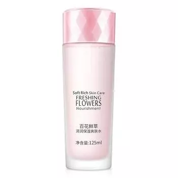 Цветочный тоник для лица Увлажняющее очищающее средство Смягчающая эссенция 125 мл