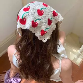 Цветочный треугольный тюрбан-повязка для волос для женщин, элегантный вязаный крючком бандана для детей Style 4