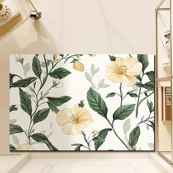 Цветочный туалет Диатомовая грязь Бытовой впитывающий коврик для ног Коврик для туалета Коврик для мытья посуды Впитывающий нескользящий 40 * 60CM diatom mud