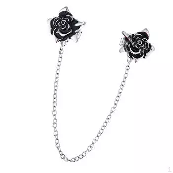 Цветочный воротник булавка брошь пряжка цепочка клипсы для женщин и мужчин