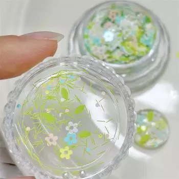 Цветочный жемчуг смешанный блестящий лак для ногтей блестящий лак для ногтей блестящий материал маленький свежий DIY носимый доспех материал