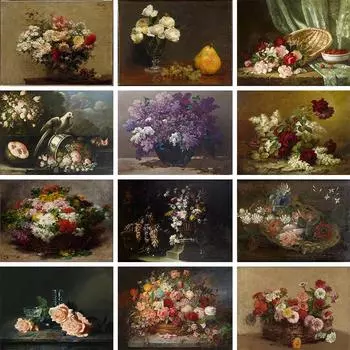 Цветок 5D DIY алмазная живопись горный хрусталь картина полная круглая Алмазная вышивка крестиком комплект мозаика домашний декор Full Round 20x30CM