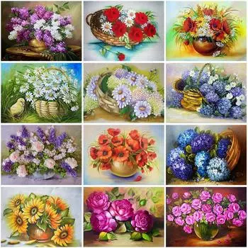 Цветок алмазная живопись вышивка крестиком 5D DIY мозаика вышивка полный круглый горный хрусталь украшения дома аксессуары настенное искусство Full Round 20x30CM