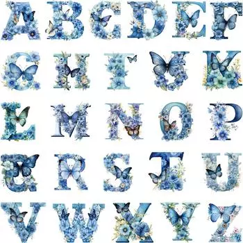 Цветок Алпабет AZ Термопереносные наклейки Виниловые термопрессовые аппликации для одежды Наклейки для свитшотов Parches Ropa Patch Iron On