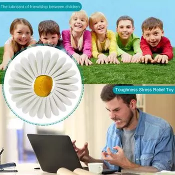 Цветок Fidget Spinner 3D Printed Весенний цветок Fidget Toy Антистрессовый цветок Fidget Toy жёлтый