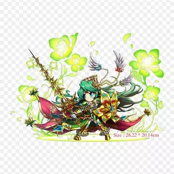 Цветок Brave Frontier Термотрансферная печать виниловые нашивки наклейки для одежды аппликации своими руками моющиеся нашивки