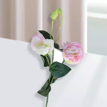 Цветок из искусственного шелка не вянет, долговечный, с 3 головками, красивый свадебный букет, искусственный для сада розовый