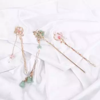 Цветок кулон жемчуг свадебные женские шпильки для волос китайская заколка для волос корейские шпильки ханьфу заколка для волос C