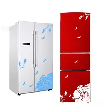 Цветок магнолии холодильник цветочная настенная живопись для дома Наклейка элегантная Удобная наклейка на шкаф Аксессуары белый