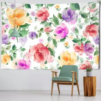 Цветок Мандала Гобелен Настенный Психоделический Магический Богемный Ins Покрывало Спальня Декор Гостиной 100x75cm