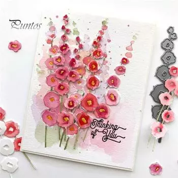 Цветок металлический трафарет DIY Скрапбукинг бумажные карты альбом художественный фото трафарет серебряный