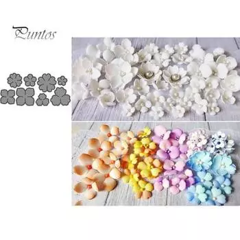 Цветок металлический трафарет DIY Скрапбукинг бумажные карты альбом фото ремесло трафарет серебряный