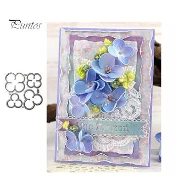 Цветок металлический трафарет DIY Скрапбукинг открытка тиснение ремесло трафарет серебряный