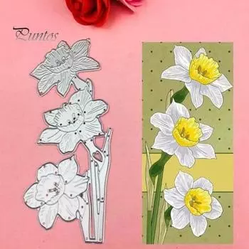 Цветок металлический трафарет DIY Скрапбукинг тиснение бумажные карты перфоратор трафарет серебряный