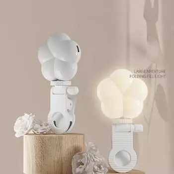 Цветок Мобильный Телефон Селфи Заполняющий Свет Красота Лампа Карманный Портативный Фотография Три Цветовые Температуры белый