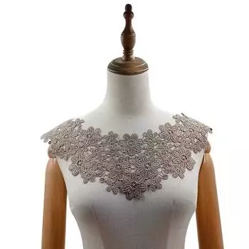 Цветок на груди Водорастворимая вышивка Кружевные аксессуары Искусственный воротник Кружевной воротник Полиэстеровый шелк Трехмерная полая вышивка Ювелирные аксессуары