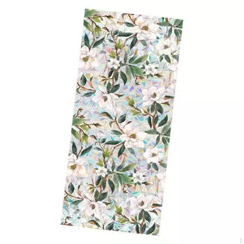 Цветок Окно Стеклянная Наклейка Наклейка Покрытие Офисные Украшения Пленка Приватности Статическая White Flowers