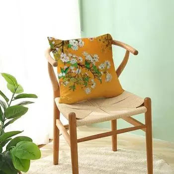 Цветок Птица Дерево Льняной Чехол Наволочка Домашнее Кафе Диван Автомобиль Декор