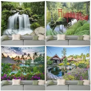 Цветок Растение Сад Гобелен Спальня Гостиная Гобелен Украшения Дома Стены Гобелен 100x75cm