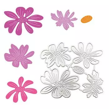 Цветок ромашки Металлические трафареты для резки Скрапбукинг Трафареты для высечки Тиснение карт DIY Фотоальбом Шаблоны для декора 1