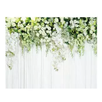 Цветок Роза Фон Занавес Цветочный 3D Свадьба День Рождения Фон Реквизит 150x100cm зелёный