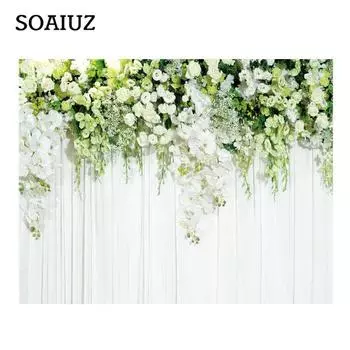 Цветок Роза Фон Занавес Цветочный 3D Свадьба День Рождения Фон Реквизит 150x100cm зелёный