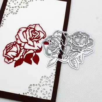 Цветок розы, металлические штампы, трафареты, высечки для DIY, скрапбукинга, альбома, тиснение бумажных карт