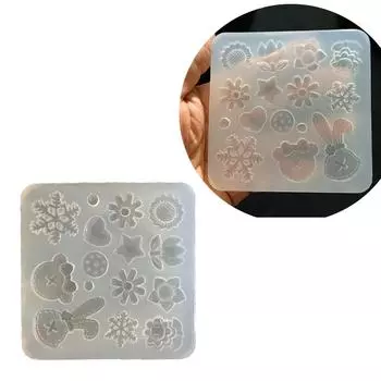 Цветок Сердце Очарование Силиконовая Форма для Ожерелья Изготовление Ювелирных Изделий Брелок Украшения Ручной Работы Подвеска Бабочка Смола 2