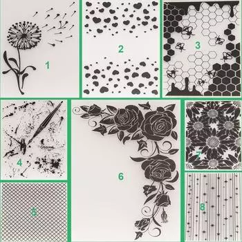 Цветок Улей Сетка Пластиковые Папки Для Тиснения Шаблоны Штампы Трафарет Ручка Чернила Сердце Рамка No.1-Dandelion Flower