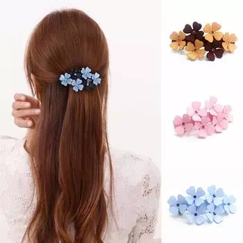 Цветок Верхняя клипса Пружинный зажим Шпилька Головка Цветок Заколки Акриловый головной убор 8*5*1.5cm