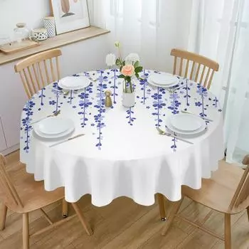 Цветок вишни, весенний круглый стол, скатерть, праздничная обеденная водонепроницаемая скатерть, покрытие стола для свадебного декора 4pcs 33x48 Table mat
