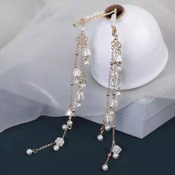 Цветок Жемчуг Кисточка Для Девочек Заколки Утиный Нос Женские Заколки Для Волос Боковые Заколки Шпильки Корейские Заколки белый