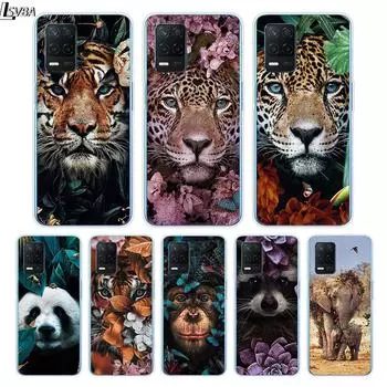Цветок животное тигр для Realme 8 8i V3 V5 GT Neo Flash Edition Explorer Master Neo2 Narzo 30 50i 50A C21Y чехол для телефона Realme V3