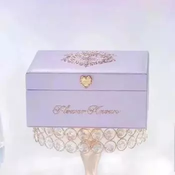 Цветок знает Клубника Рококо Фиолетовый Шкатулка для Ювелирных Изделий Ограниченный Выпуск Периферийный Ящик Для Хранения Высокая Красота Легкий Роскошь Изысканный Подарок