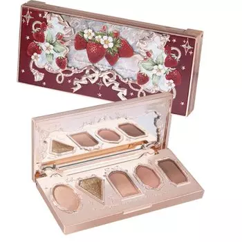 Цветок знает Strawberry Rococo Series Палитра теней для век Powder Sweet (02 Канеле)