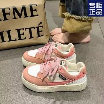 Цветовая гамма Niche горчично-желтый 2025 весна новые толстые туфли на платформе женские ретро студенческие универсальные белые туфли модные туфли 35 розовый