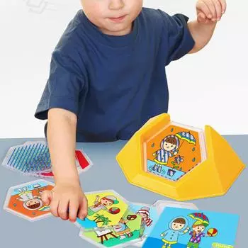 Цветовая кодовая головоломка, логическая настольная игра, игрушка для детей, развивающая игра, интеллектуальная пространственная обучающая игрушка, детская игра для развития мозга A