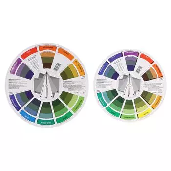Цветовой круг, обратимый эффект смешивания, простая тонкая работа, постер с цветовым кругом S