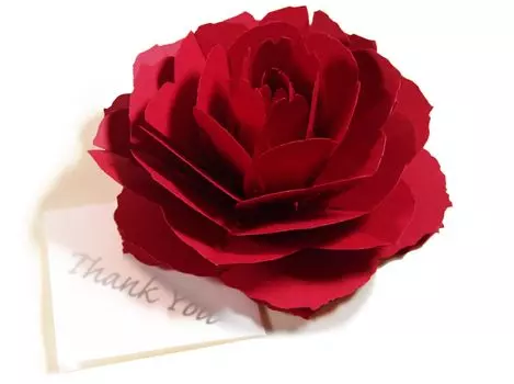 Цветущая цветочная открытка с благодарностью на день рождения, школьные рождественские поздравительные открытки Red-Rose открытки, свадьбы, юбилеи, поступления, выпускные,