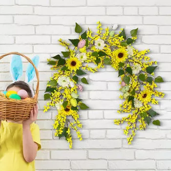 Цветущая гирлянда – яркий пасхальный декор для праздничных посиделок 175cm