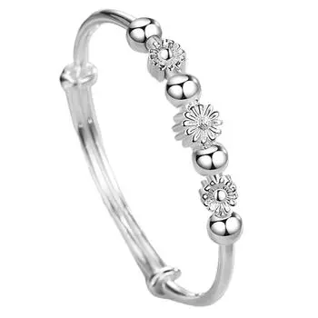 Цветущие цветы Push-Pull однотонные солнечные цветы вращающиеся браслеты из бисера