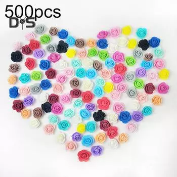 Цветущий букет 500 шт. 3,5 см полиэтиленовая пена роза искусственный цветок DIY медведь кукла домашний декор one size красный