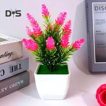 Цветущий букет, искусственная сосновая шишка, мини-пейзаж, свадебная вечеринка, домашний стол, бонсай, декор