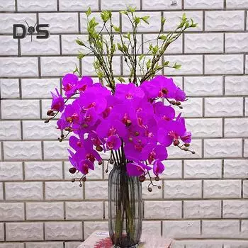 Цветущий букет, искусственный цветок, бабочка, орхидея, сад, сделай сам, вечеринка, домашний свадебный реквизит для фото 3