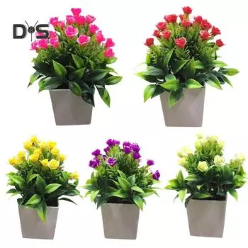 Цветущий букет искусственный цветок бонсай DIY сад свадьба домашний офис вечерние декор молочный белый